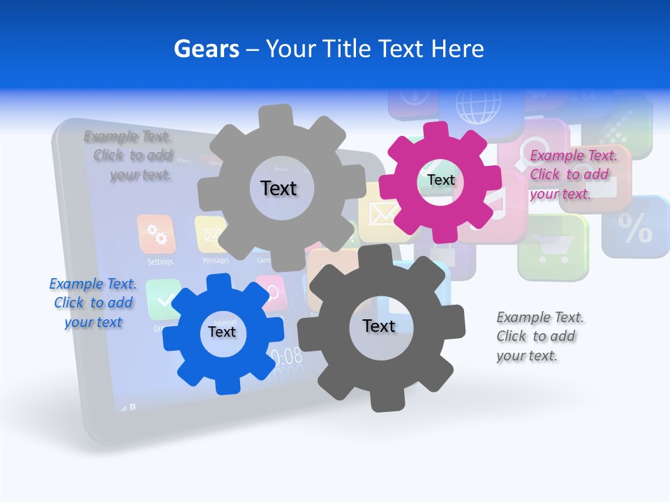 Mobile Computer Laptop PowerPoint Template