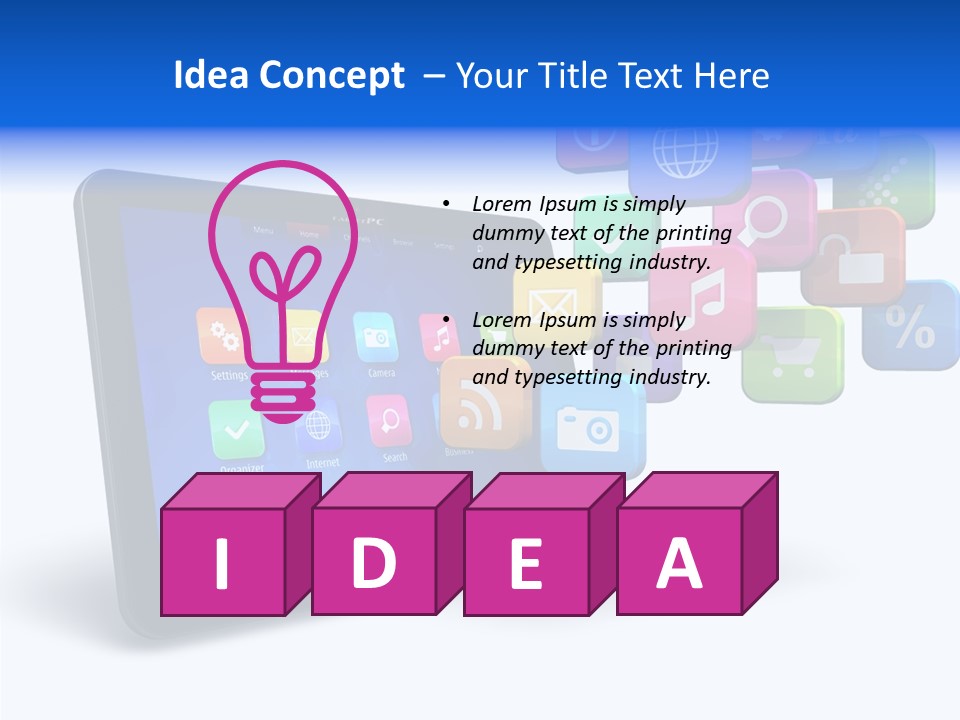 Mobile Computer Laptop PowerPoint Template