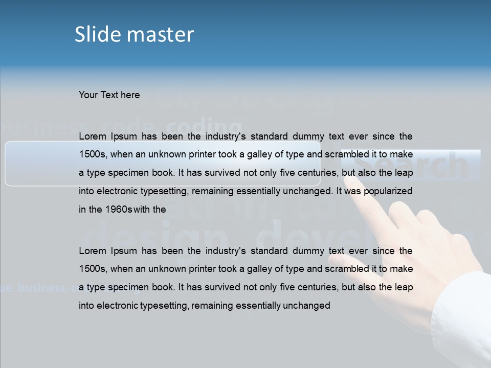 Symbol Concept Hand PowerPoint Template