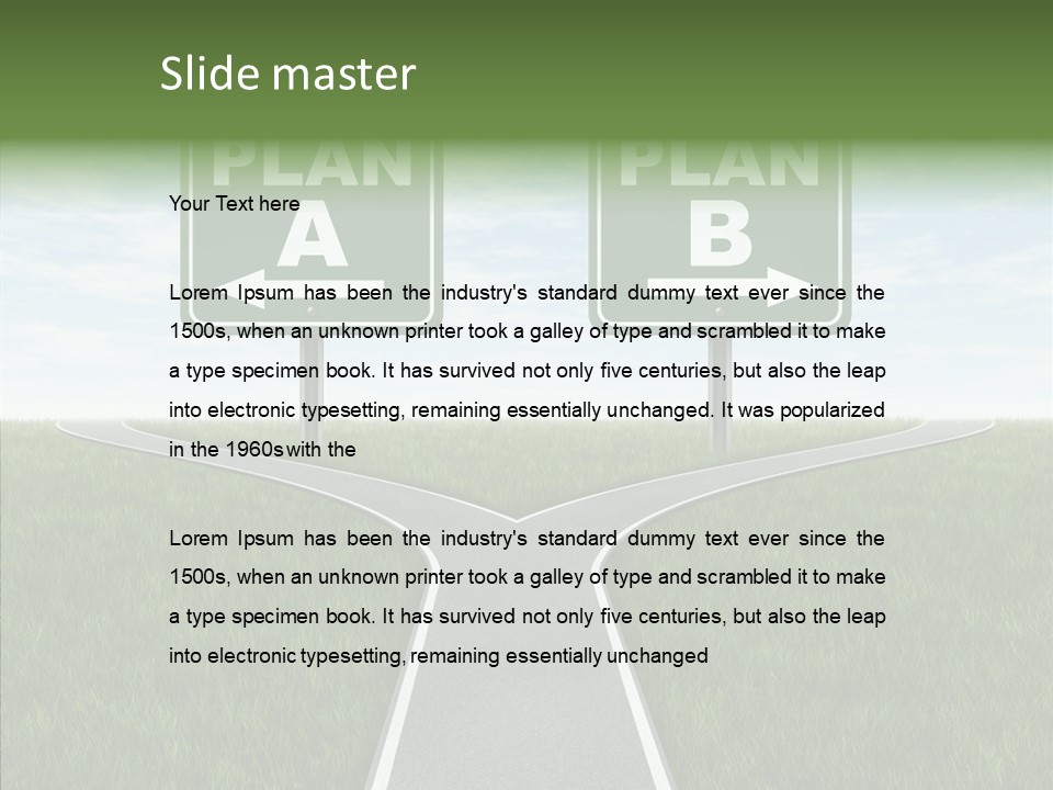 Pathway Change Business Plan PowerPoint Template