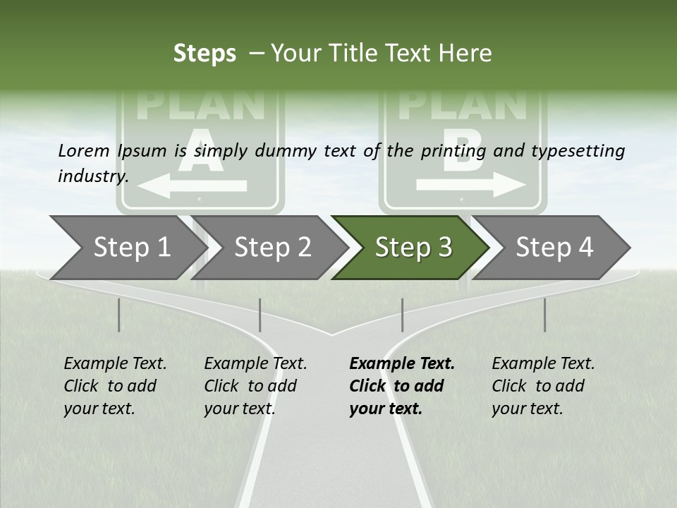 Pathway Change Business Plan PowerPoint Template
