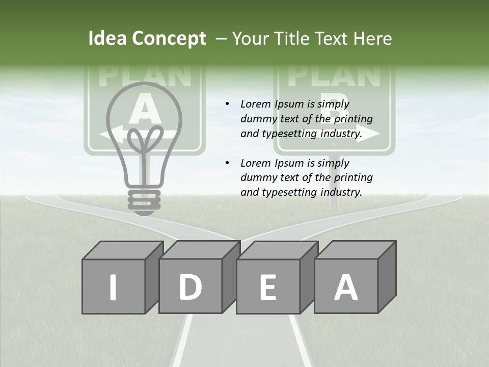 Pathway Change Business Plan PowerPoint Template