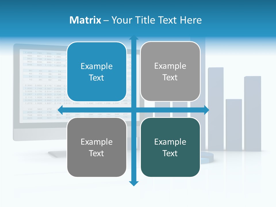 Connect Blue Graph PowerPoint Template