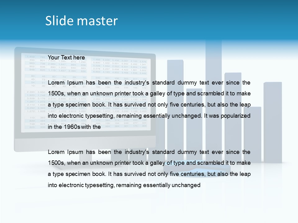 Connect Blue Graph PowerPoint Template