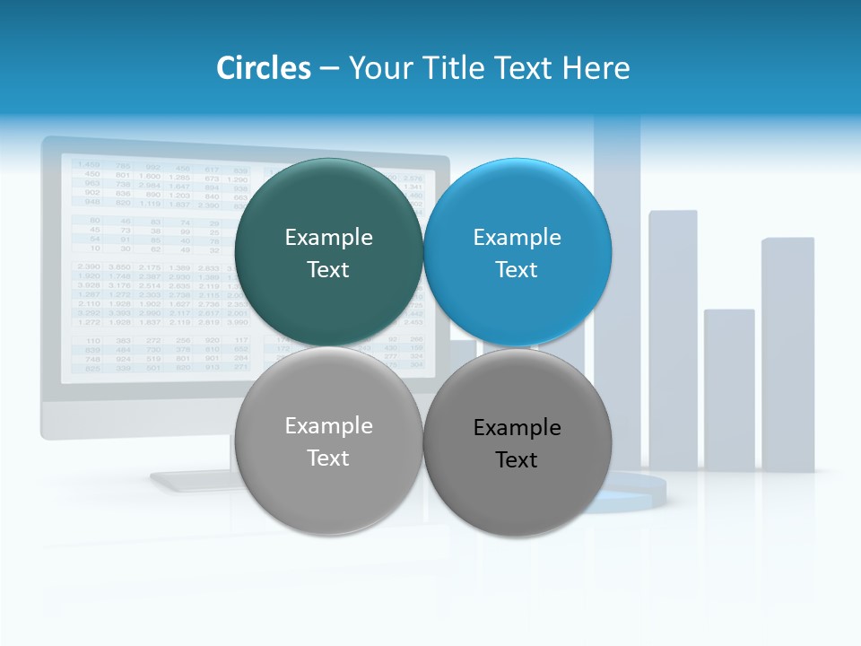 Connect Blue Graph PowerPoint Template