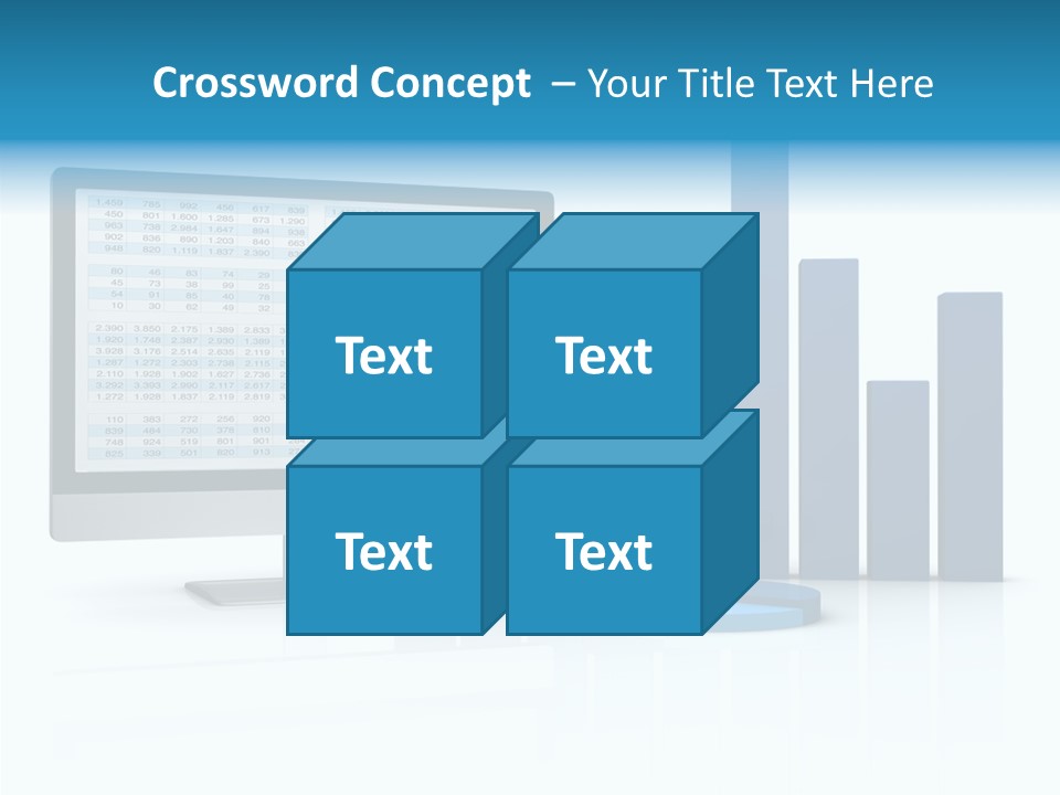 Connect Blue Graph PowerPoint Template