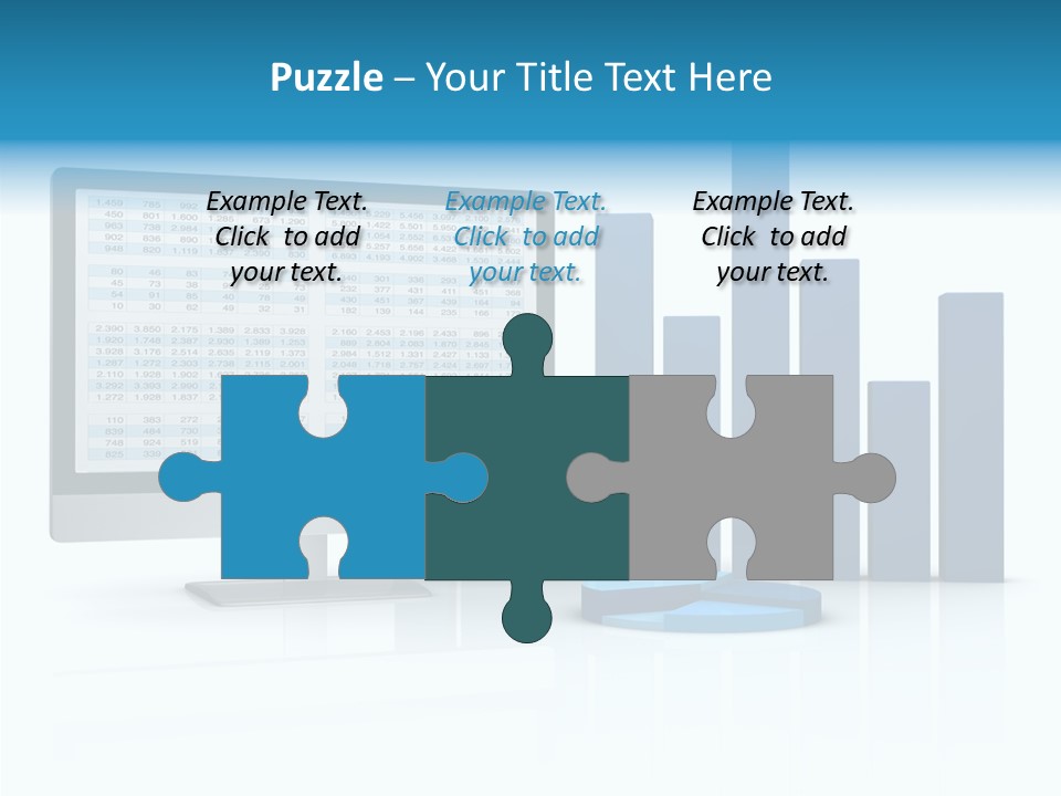 Connect Blue Graph PowerPoint Template