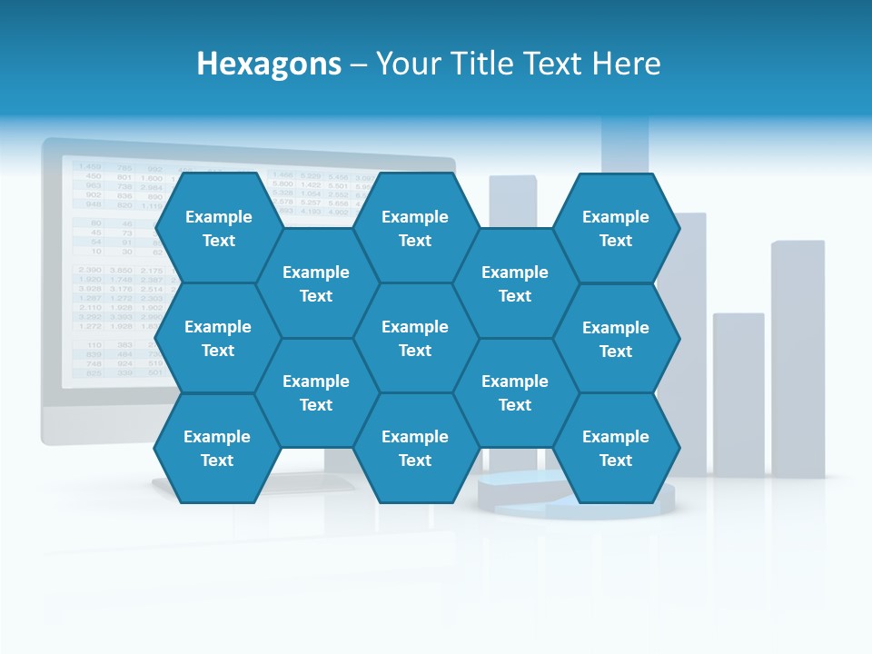 Connect Blue Graph PowerPoint Template