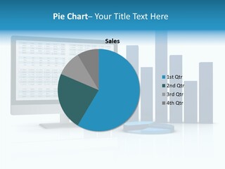 Connect Blue Graph PowerPoint Template