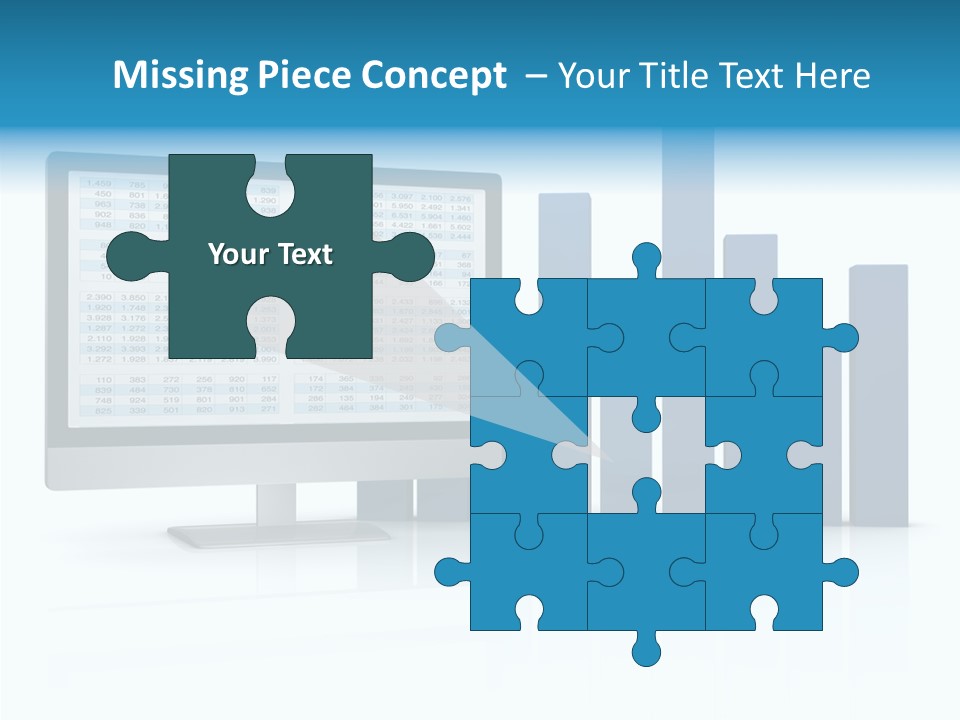 Connect Blue Graph PowerPoint Template