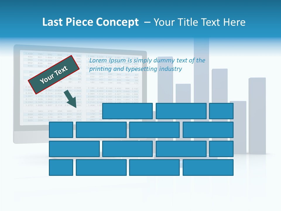 Connect Blue Graph PowerPoint Template