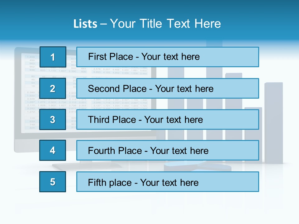 Connect Blue Graph PowerPoint Template