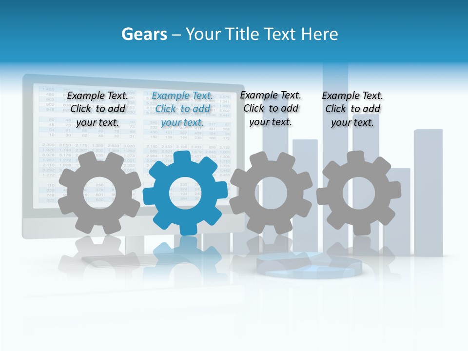 Connect Blue Graph PowerPoint Template