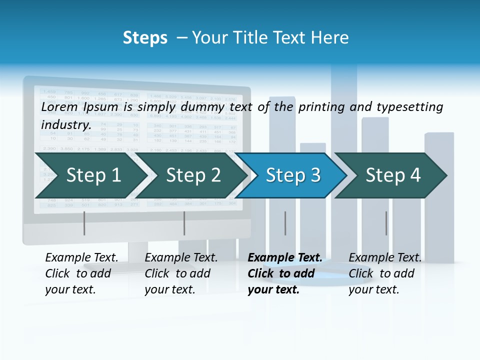 Connect Blue Graph PowerPoint Template