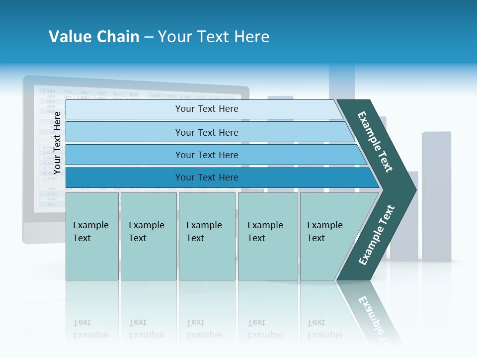 Connect Blue Graph PowerPoint Template