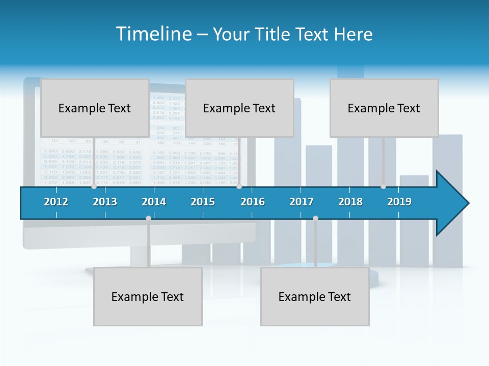 Connect Blue Graph PowerPoint Template