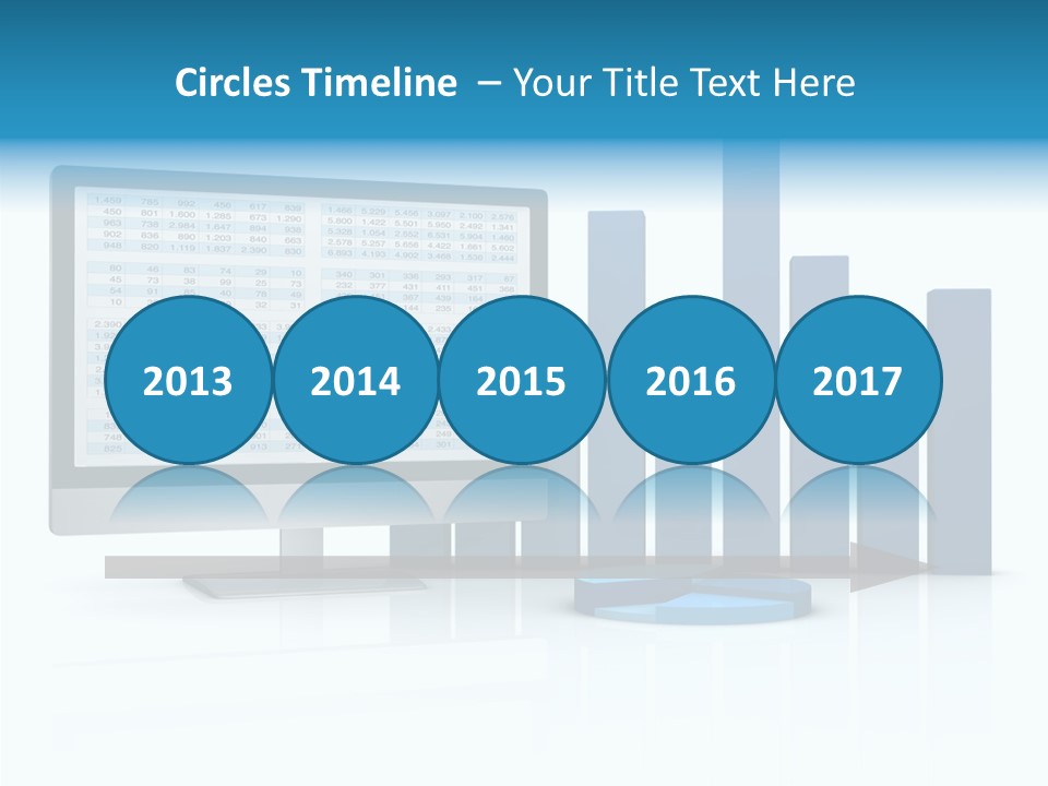 Connect Blue Graph PowerPoint Template