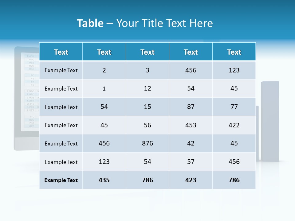 Connect Blue Graph PowerPoint Template