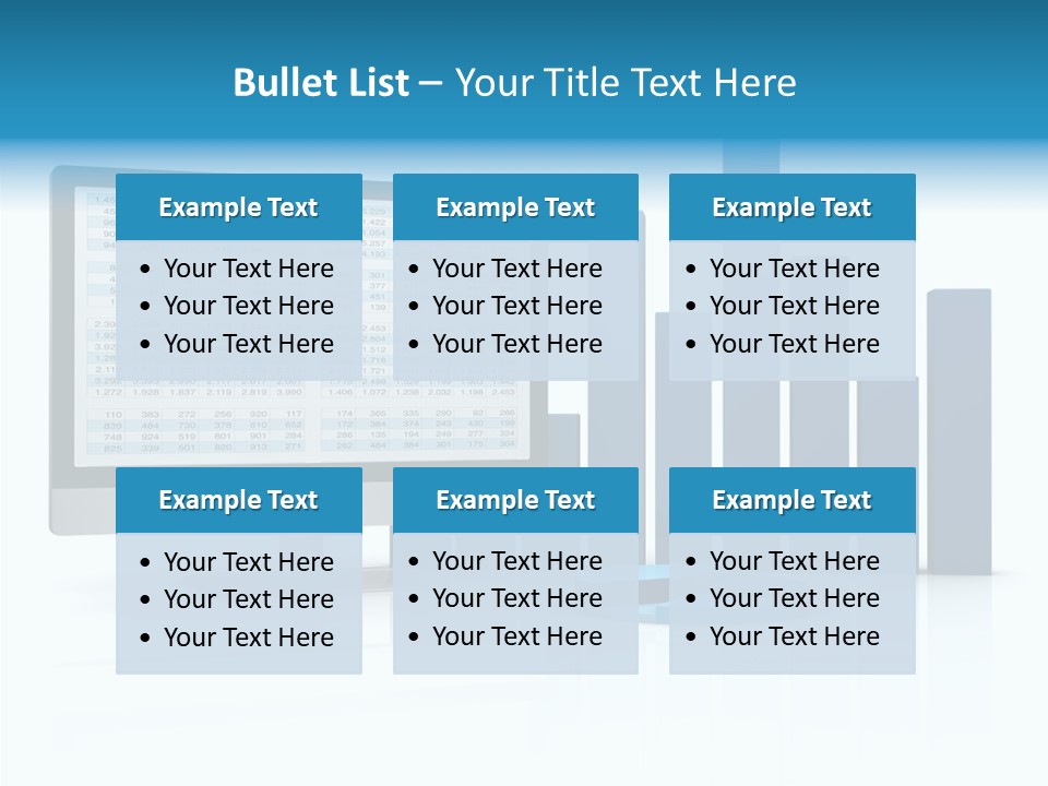 Connect Blue Graph PowerPoint Template