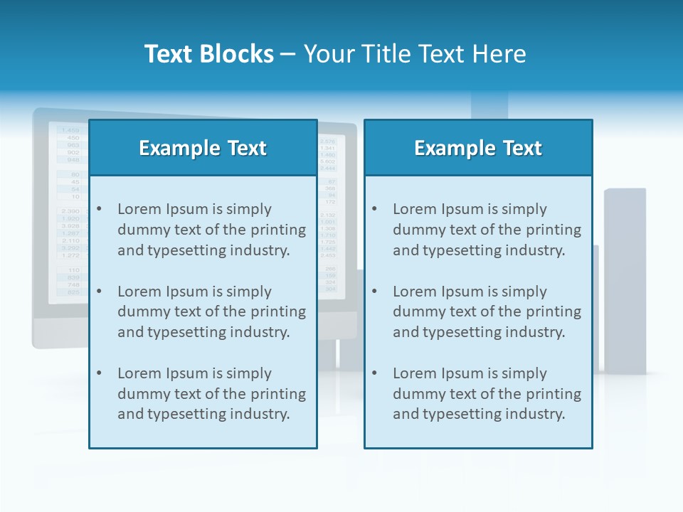 Connect Blue Graph PowerPoint Template