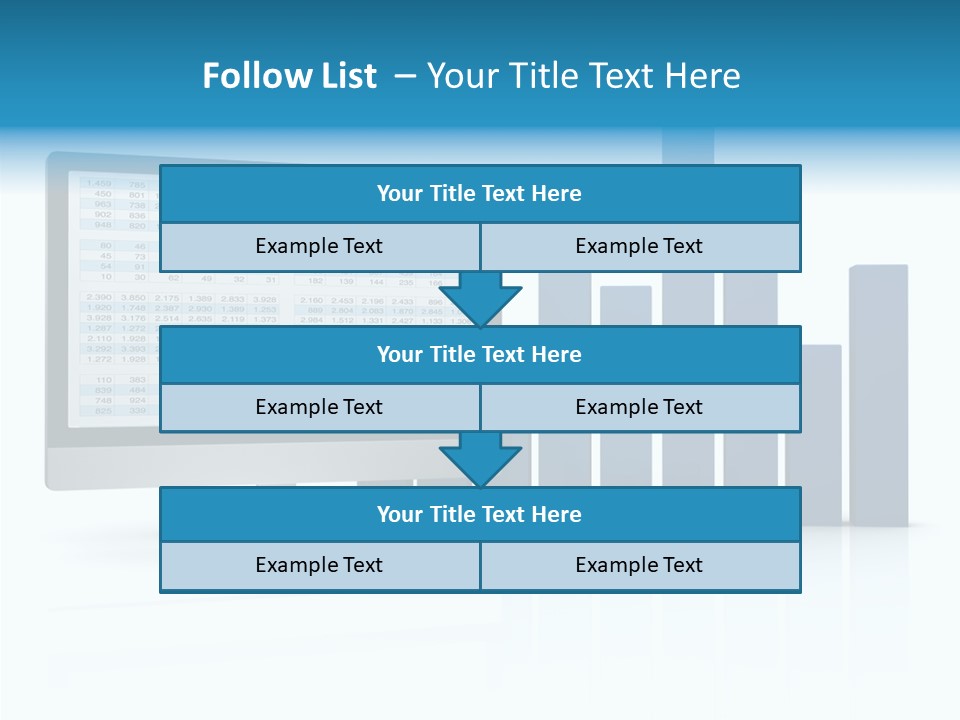 Connect Blue Graph PowerPoint Template