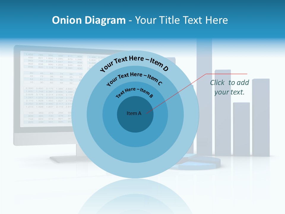 Connect Blue Graph PowerPoint Template
