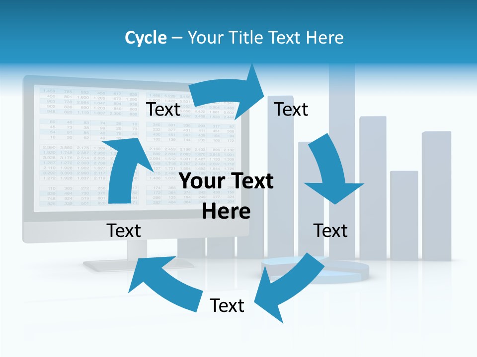 Connect Blue Graph PowerPoint Template