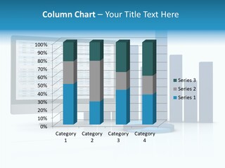 Connect Blue Graph PowerPoint Template