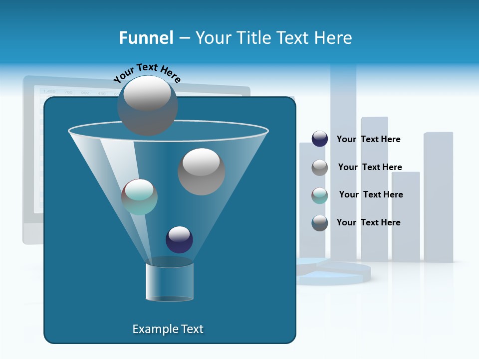 Connect Blue Graph PowerPoint Template