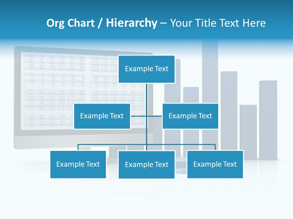 Connect Blue Graph PowerPoint Template