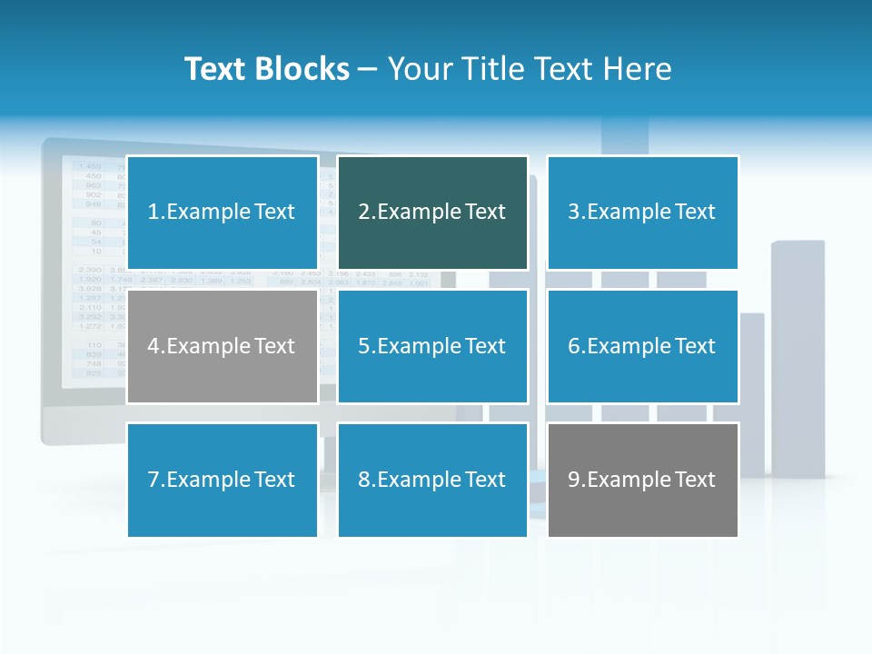 Connect Blue Graph PowerPoint Template