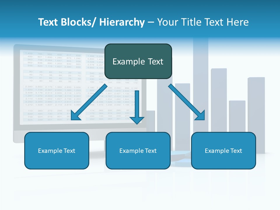 Connect Blue Graph PowerPoint Template