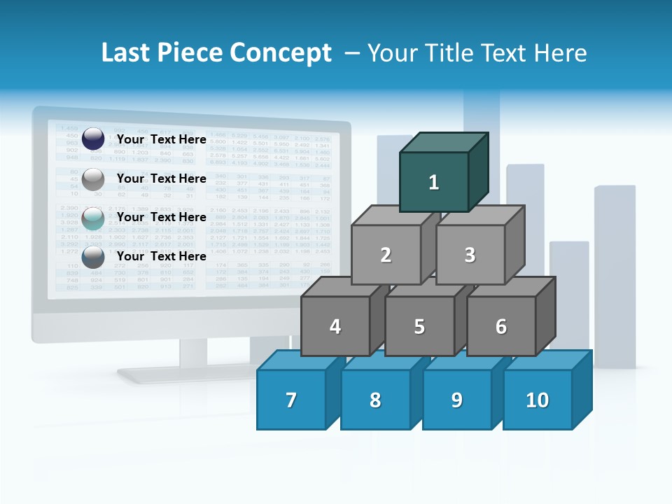 Connect Blue Graph PowerPoint Template