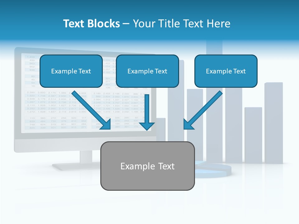 Connect Blue Graph PowerPoint Template