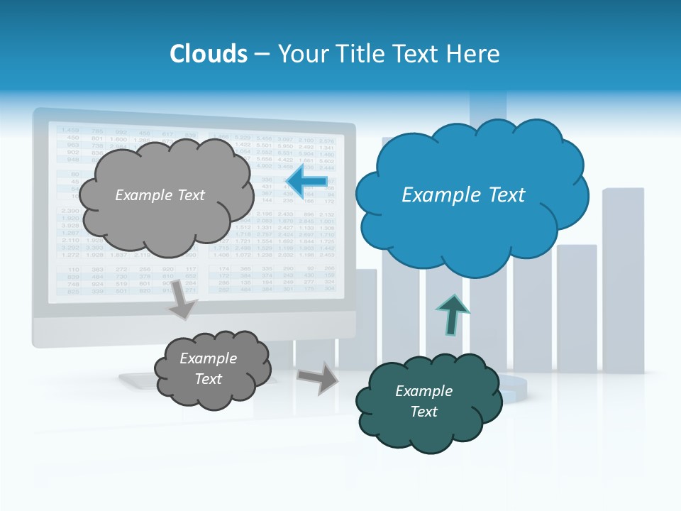 Connect Blue Graph PowerPoint Template