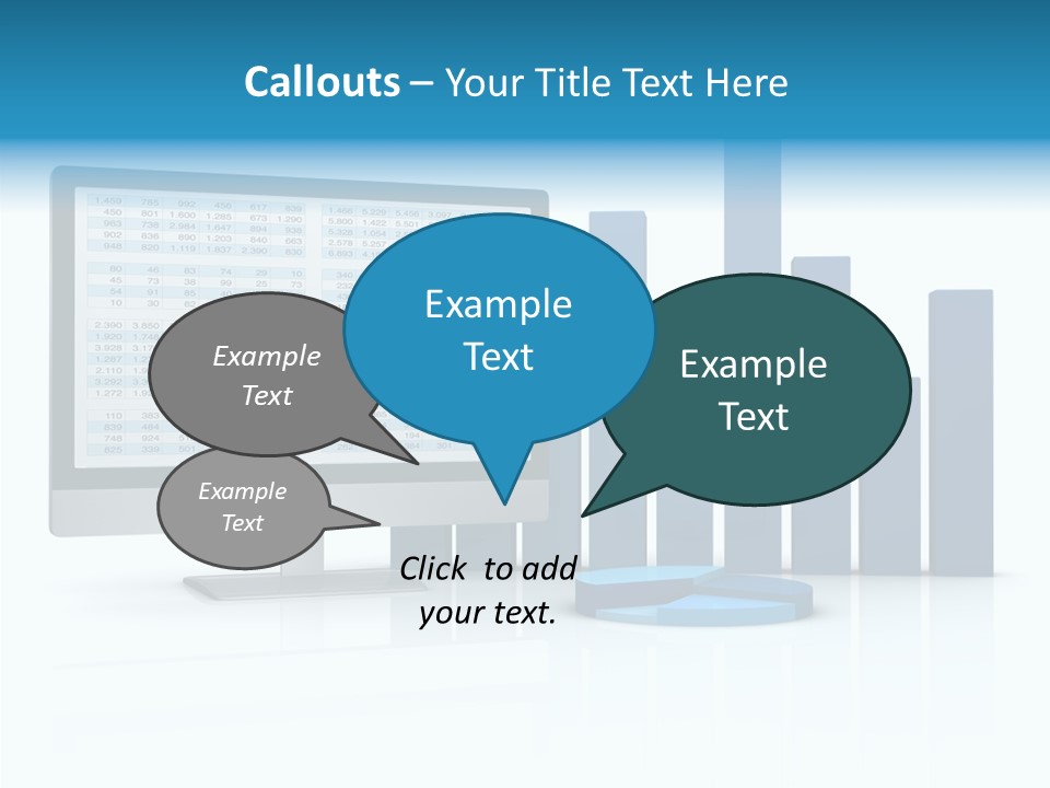 Connect Blue Graph PowerPoint Template