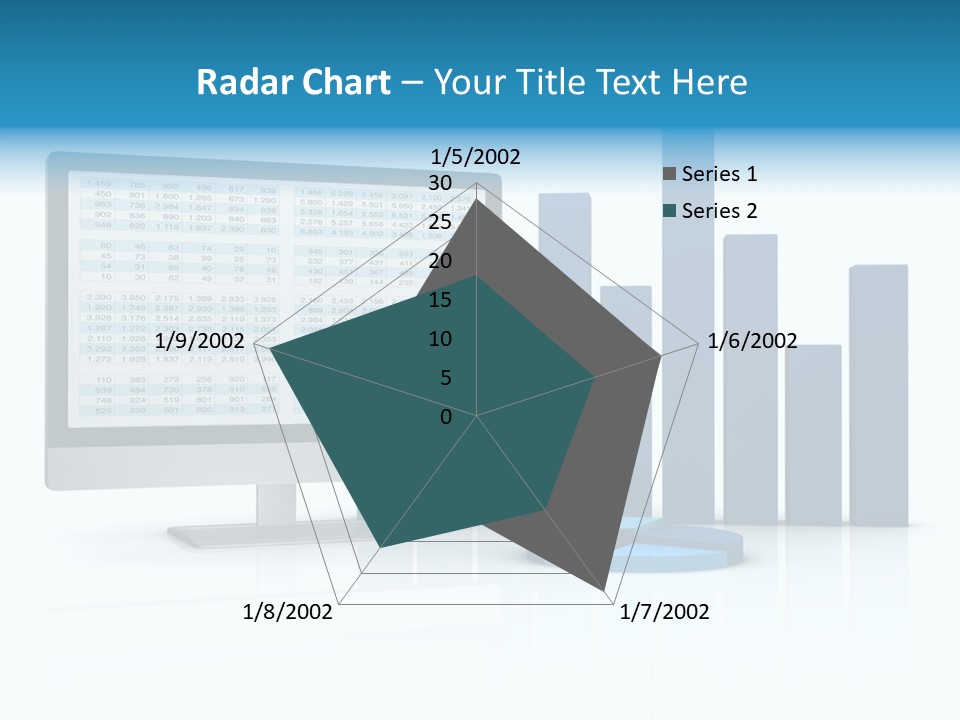 Connect Blue Graph PowerPoint Template