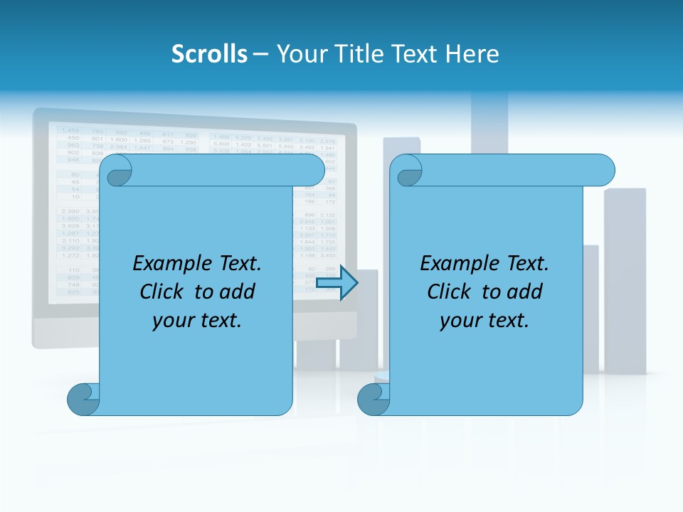 Connect Blue Graph PowerPoint Template