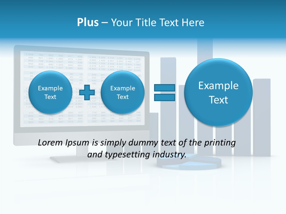 Connect Blue Graph PowerPoint Template