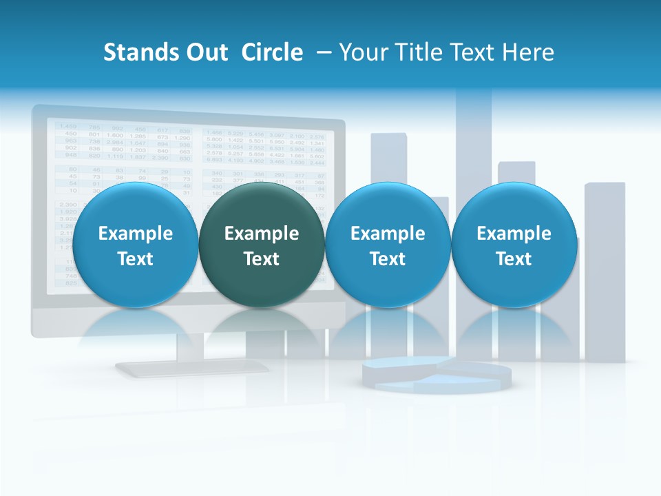 Connect Blue Graph PowerPoint Template