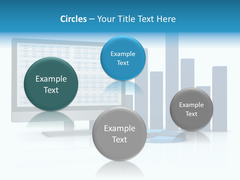 Connect Blue Graph PowerPoint Template