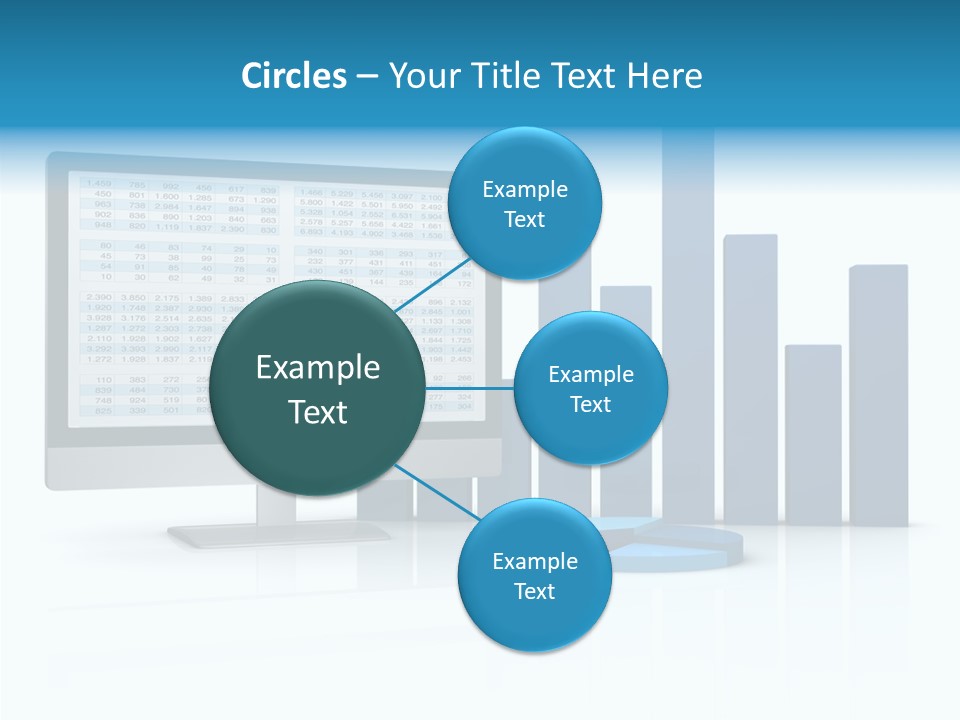 Connect Blue Graph PowerPoint Template