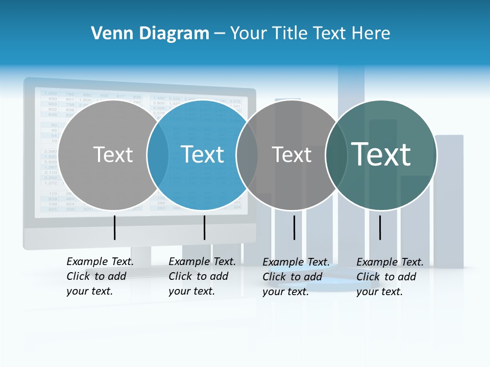 Connect Blue Graph PowerPoint Template
