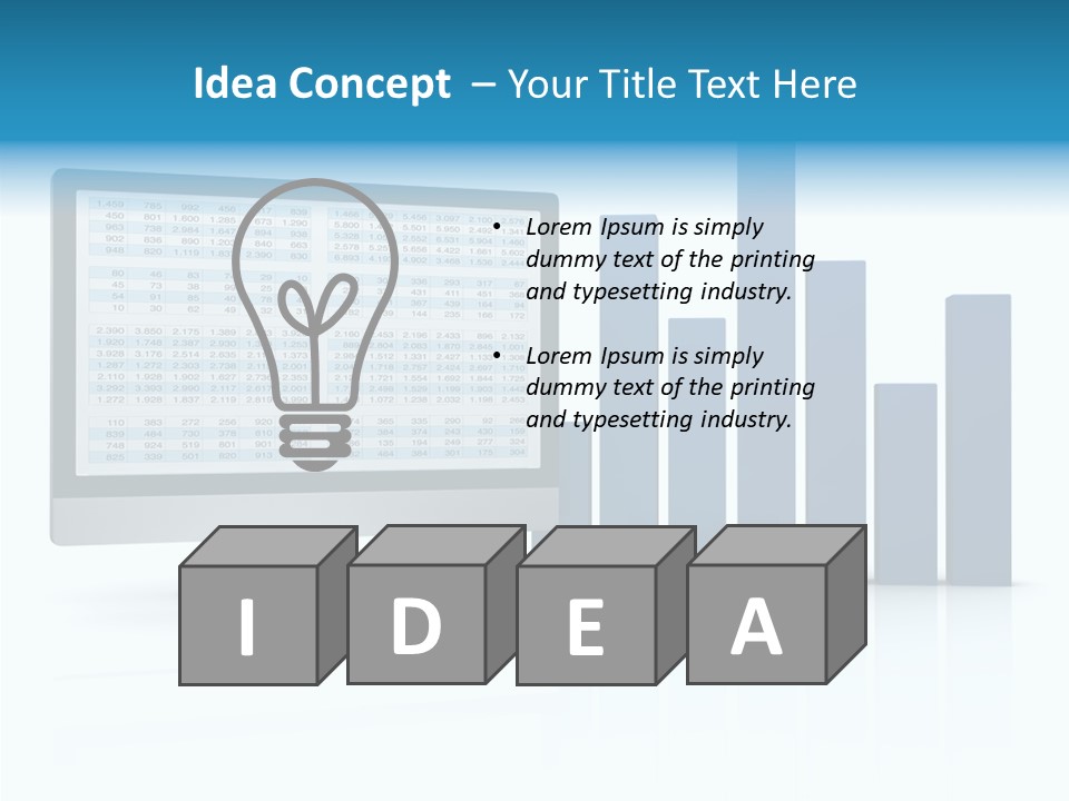 Connect Blue Graph PowerPoint Template