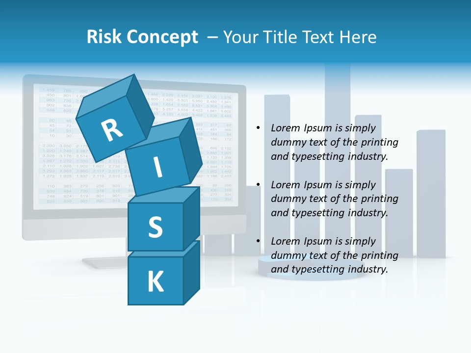 Connect Blue Graph PowerPoint Template