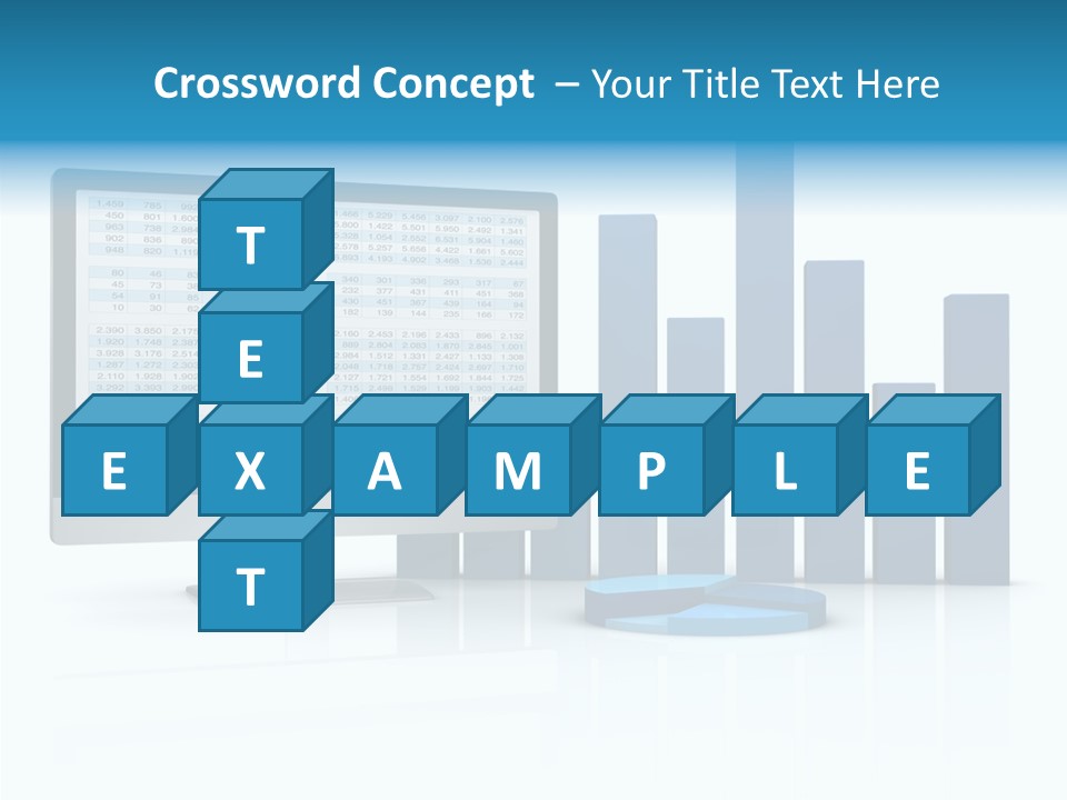 Connect Blue Graph PowerPoint Template