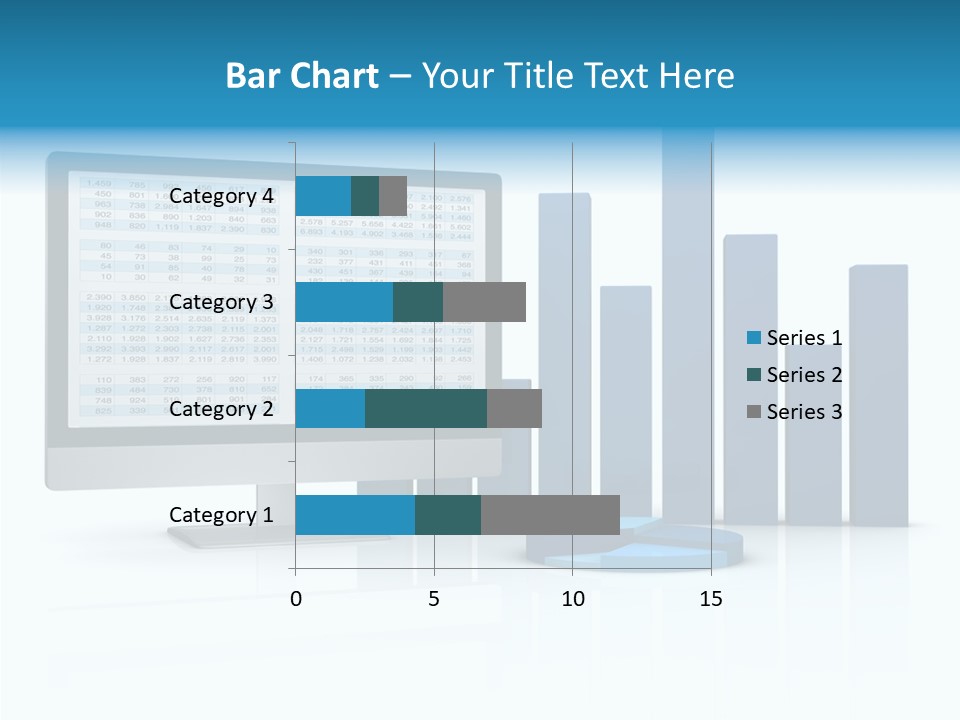 Connect Blue Graph PowerPoint Template