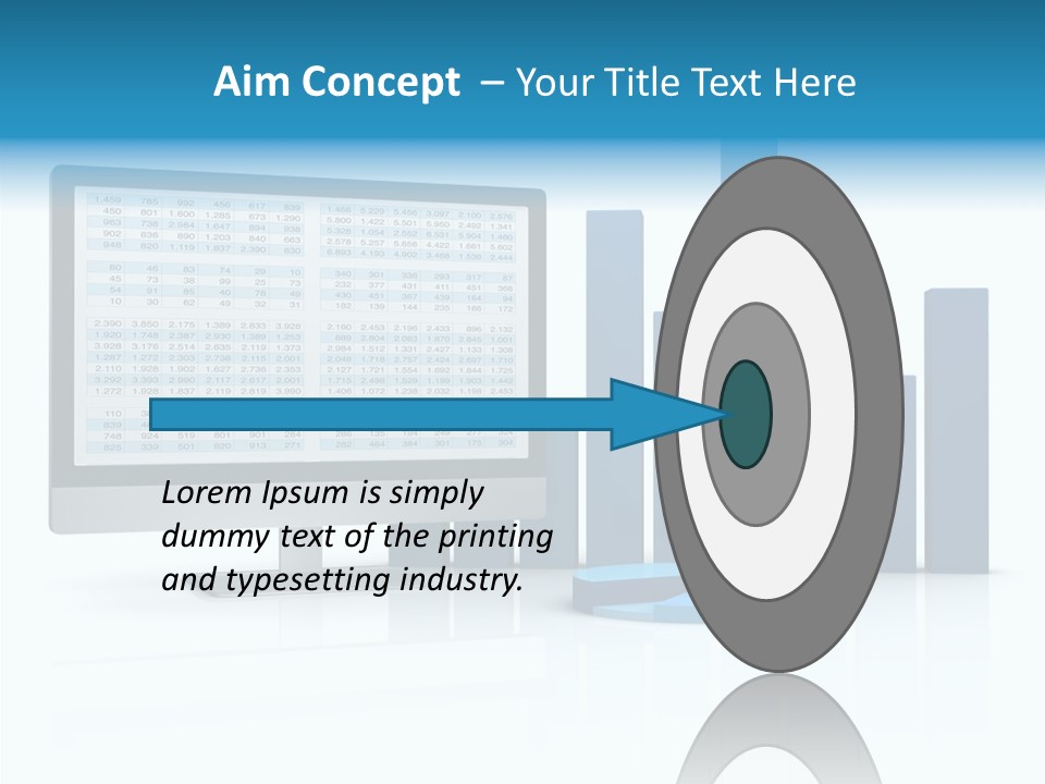 Connect Blue Graph PowerPoint Template
