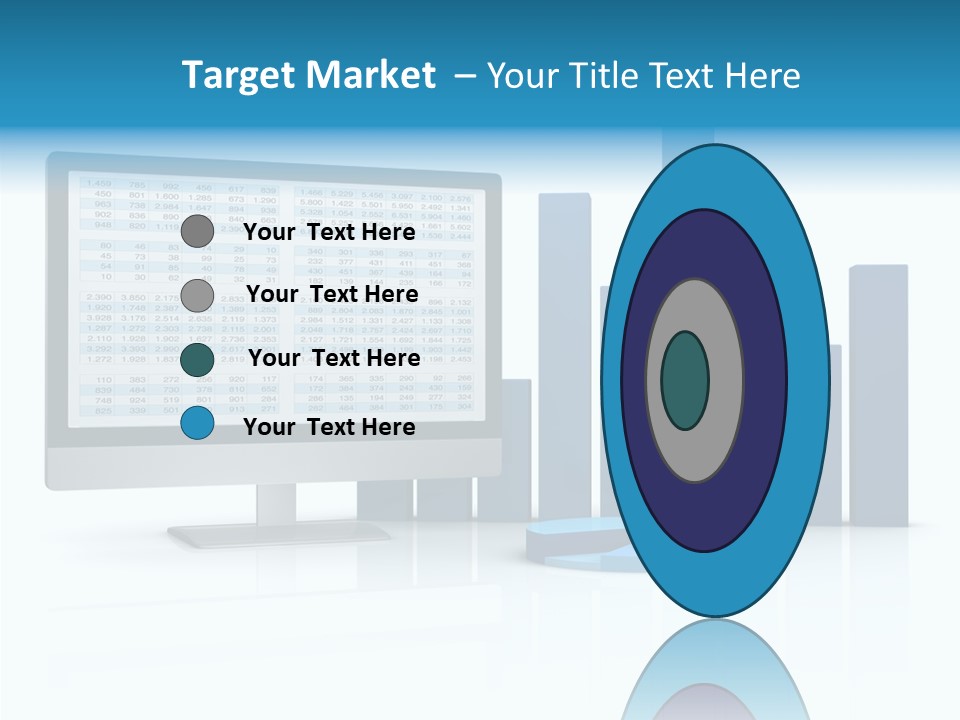 Connect Blue Graph PowerPoint Template