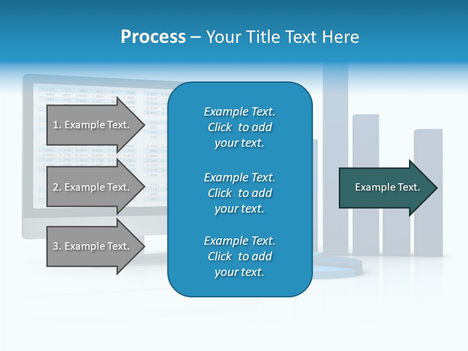 Connect Blue Graph PowerPoint Template